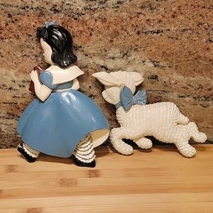 Rare! Vintage Mary had a little Lamb Chalkware wall decor